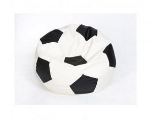 Кресло-мешок Мяч малый бело-черное в Южноуральске - yuzhnouralsk.ok-mebel.com | фото 1