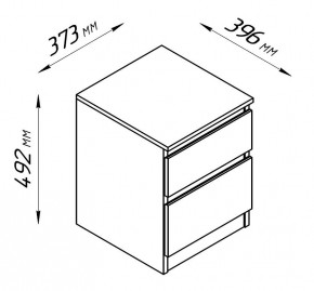 2.03.03.050.4 КАСТОР тумба 2 ящика RU серая в Южноуральске - yuzhnouralsk.ok-mebel.com | фото 3