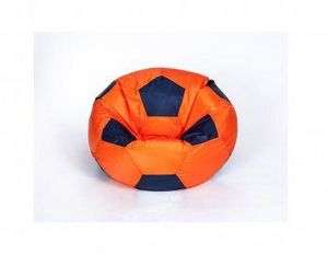 Кресло-мешок Мяч малый оранжево-черное в Южноуральске - yuzhnouralsk.ok-mebel.com | фото 1
