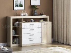 Ангара Комод (Белый глянец/Сонома) в Южноуральске - yuzhnouralsk.ok-mebel.com | фото 2