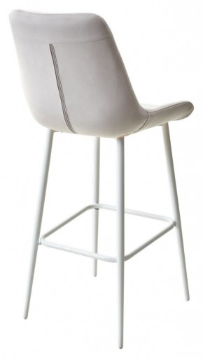Барный стул ХОФМАН, цвет H-09 Светло-серый, велюр / белый каркас М-City в Южноуральске - yuzhnouralsk.ok-mebel.com | фото 4