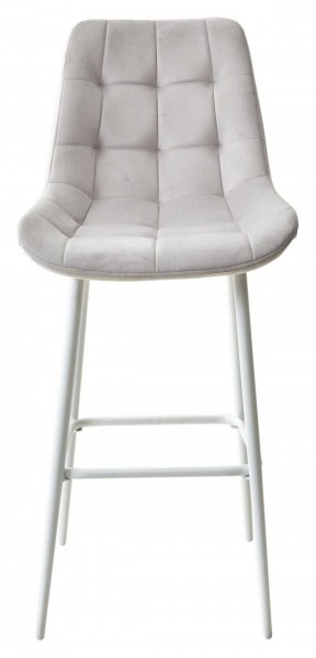 Барный стул ХОФМАН, цвет H-09 Светло-серый, велюр / белый каркас М-City в Южноуральске - yuzhnouralsk.ok-mebel.com | фото 6