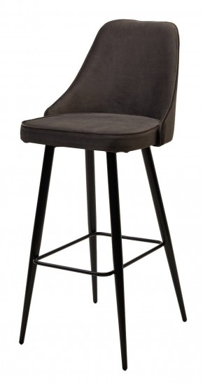 Барный стул NEPAL-BAR ГРАФИТ #14, велюр/ черный каркас (H=78cm) М-City в Южноуральске - yuzhnouralsk.ok-mebel.com | фото