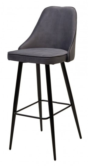 Барный стул NEPAL-BAR СЕРЫЙ #27, велюр/ черный каркас (H=78cm) М-City в Южноуральске - yuzhnouralsk.ok-mebel.com | фото