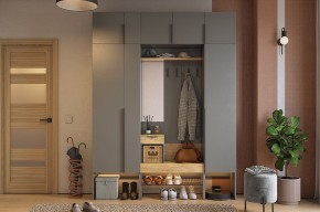 БАСКО Прихожая К9 (графит) в Южноуральске - yuzhnouralsk.ok-mebel.com | фото 2