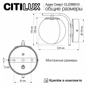 Бра Citilux Адам Смарт CL228B313 в Южноуральске - yuzhnouralsk.ok-mebel.com | фото 8