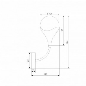 Бра Eurosvet Calyx 60168/1 латунь в Южноуральске - yuzhnouralsk.ok-mebel.com | фото 3