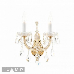 Бра iLamp Diamond W6071-2 GD+CL в Южноуральске - yuzhnouralsk.ok-mebel.com | фото 2