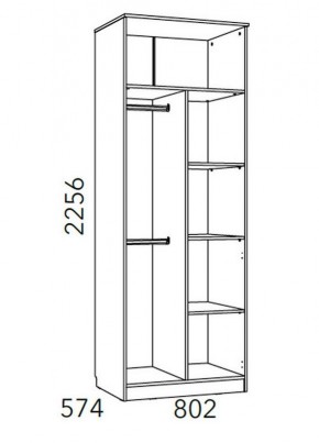 Детская Фанк Шкаф для одежды НМ 014.07 М в Южноуральске - yuzhnouralsk.ok-mebel.com | фото 3