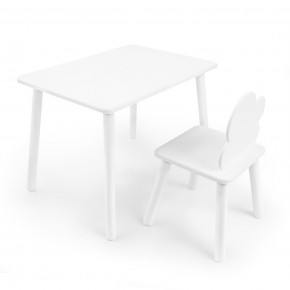 Детский комплект стол и стул «Облачко» Rolti Baby (белый/белый, массив березы/мдф) в Южноуральске - yuzhnouralsk.ok-mebel.com | фото