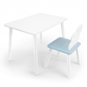 Детский комплект стол и стул «Облачко» Rolti Baby (белый/голубой, массив березы/мдф) в Южноуральске - yuzhnouralsk.ok-mebel.com | фото 1