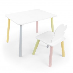 Детский комплект стол и стул «Облачко» Rolti Baby (белый/цветной, массив березы/мдф) в Южноуральске - yuzhnouralsk.ok-mebel.com | фото