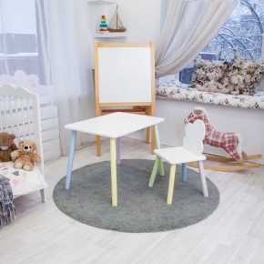 Детский комплект стол и стул «Облачко» Rolti Baby (белый/цветной, массив березы/мдф) в Южноуральске - yuzhnouralsk.ok-mebel.com | фото 2
