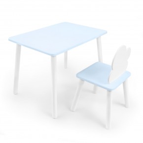 Детский комплект стол и стул «Облачко» Rolti Baby  (голубая столешница/голубое сиденье/белые ножки) в Южноуральске - yuzhnouralsk.ok-mebel.com | фото