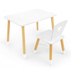 Детский комплект стол и стул «Звезда» Rolti Baby (белый/береза, массив березы/мдф) в Южноуральске - yuzhnouralsk.ok-mebel.com | фото