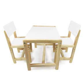 Детский растущий комплект стол и два стула  Я САМ "Лофт" (Белый, Сосна) в Южноуральске - yuzhnouralsk.ok-mebel.com | фото
