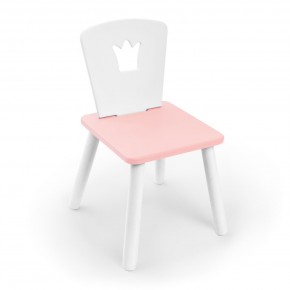 Детский стул Rolti Baby «Корона» (белый/розовый/белый, массив березы/мдф) в Южноуральске - yuzhnouralsk.ok-mebel.com | фото