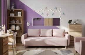 Диван-кровать Тулисия светло-розовый, ткань рогожка в Южноуральске - yuzhnouralsk.ok-mebel.com | фото