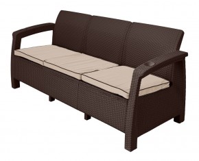 Диван Yalta Premium Sofa 3 Set (Ялта) шоколадный (+подушки под спину) в Южноуральске - yuzhnouralsk.ok-mebel.com | фото 1
