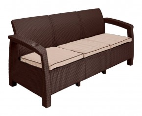 Диван Yalta Premium Sofa 3 Set (Ялта) шоколадный (+подушки под спину) в Южноуральске - yuzhnouralsk.ok-mebel.com | фото 2