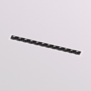 DK2532-WB Встраиваемый светильник SPACE со светодиодом под шпатлевку L240mm 220V 20W 38° 4000К IP20 белый/черный алюминий в Южноуральске - yuzhnouralsk.ok-mebel.com | фото