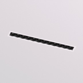 DK2532-WB Встраиваемый светильник SPACE со светодиодом под шпатлевку L240mm 220V 20W 38° 4000К IP20 белый/черный алюминий в Южноуральске - yuzhnouralsk.ok-mebel.com | фото 2