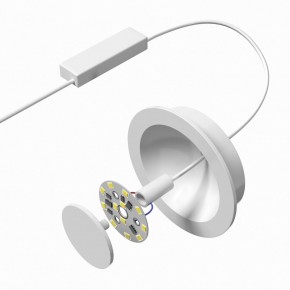DK2700-WH Встраиваемый светильник, IP 20, 7 Вт, LED 3000, белый, алюминий в Южноуральске - yuzhnouralsk.ok-mebel.com | фото 4