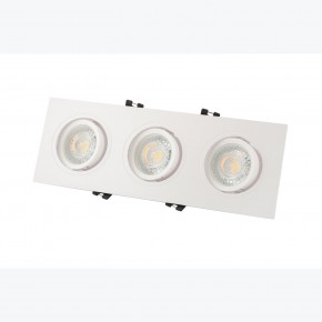 DK3023-WH Встраиваемый светильник, IP 20, 10 Вт, GU5.3, LED, белый, пластик в Южноуральске - yuzhnouralsk.ok-mebel.com | фото 3