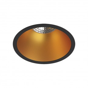 DK3026-BG Встраиваемый светильник, IP 20, 10 Вт, GU5.3, LED, черный/золотой, пластик в Южноуральске - yuzhnouralsk.ok-mebel.com | фото