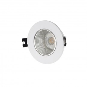 DK3061-WH+CH Встраиваемый светильник, IP 20, 10 Вт, GU5.3, LED, белый/хром, пластик в Южноуральске - yuzhnouralsk.ok-mebel.com | фото