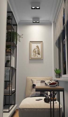DK3085-WB+WH Светильник накладной IP 20, 10 Вт, GU5.3, LED, бело-черный/белый, пластик в Южноуральске - yuzhnouralsk.ok-mebel.com | фото 2
