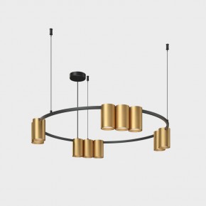 DK4065-BK+SG Подвесной светильник ORBIT , IP20, 10xGU10 LED до 15 Вт, черный + сатинированное золото, алюминий в Южноуральске - yuzhnouralsk.ok-mebel.com | фото 2