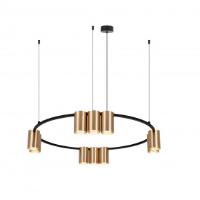 DK4065-BK+SG Подвесной светильник ORBIT , IP20, 10xGU10 LED до 15 Вт, черный + сатинированное золото, алюминий в Южноуральске - yuzhnouralsk.ok-mebel.com | фото 3