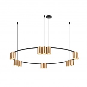 DK4067-BK+SG Подвесной светильник ORBIT, IP20, 15xGU10 LED, до 15 Вт, черный + сатинированное золото, алюминий в Южноуральске - yuzhnouralsk.ok-mebel.com | фото 3