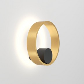 DK5060-BK+SG Бра ORBIT, IP20, 3000К, LED, 10 Вт, черный + сатинированное золото, алюминий в Южноуральске - yuzhnouralsk.ok-mebel.com | фото