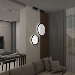 DK6604-BK Подвесной вертикальный светильник Veil со светодиодом H1500 d450 220V 36W 3000-6000K IP20 черный алюминий в Южноуральске - yuzhnouralsk.ok-mebel.com | фото 9