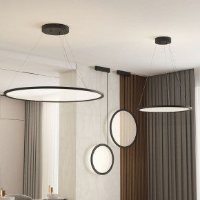 DK6606-BK Подвесной вертикальный светильник Veil со светодиодом H1700 d600 220V 48W 3000-6000K IP20 черный алюминий в Южноуральске - yuzhnouralsk.ok-mebel.com | фото 7