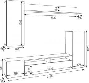 Гостиная Альфа (Белый/Белый глянец) в Южноуральске - yuzhnouralsk.ok-mebel.com | фото 4