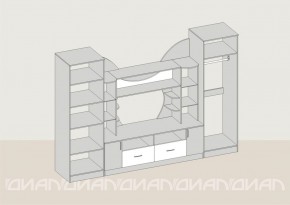 Гостиная Аллегро с 2 шкафами вариант-5 (венге/дуб белфорт) в Южноуральске - yuzhnouralsk.ok-mebel.com | фото 2