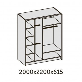 ИННЭС-5 Шкаф-купе 2-х дв. 2000 (2 дв. Ф3 - венге вст. экокожа корич) в Южноуральске - yuzhnouralsk.ok-mebel.com | фото 2