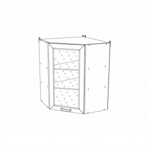 КГ "Агава" ВВУС550 Шкаф навесной угловой h 900 Трюфель в Южноуральске - yuzhnouralsk.ok-mebel.com | фото