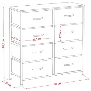 Комод Leset Линкс 8 ящ. (к/з), Каркас Белый, ящики Белые в Южноуральске - yuzhnouralsk.ok-mebel.com | фото 8