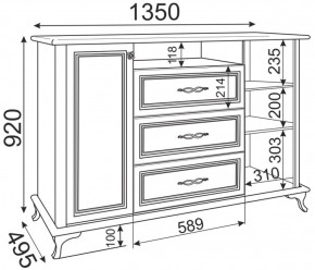 Комод М03 Скарлетт (бодега светлая) в Южноуральске - yuzhnouralsk.ok-mebel.com | фото 2