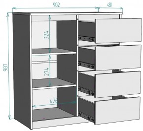 Комод Мальта K115 в Южноуральске - yuzhnouralsk.ok-mebel.com | фото 2