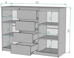 Комод Мальта K118 в Южноуральске - yuzhnouralsk.ok-mebel.com | фото 2