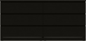 Комод Варма 6Д большой с шестью выдвижными ящиками, цвет ясень черный в Южноуральске - yuzhnouralsk.ok-mebel.com | фото 2