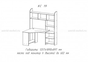 Компьютерный стол №19 (Анкор темный) в Южноуральске - yuzhnouralsk.ok-mebel.com | фото 3