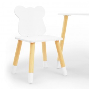 Комплект детской мебели стол и два стула Мишутка (Белый/Белый/Береза) в Южноуральске - yuzhnouralsk.ok-mebel.com | фото