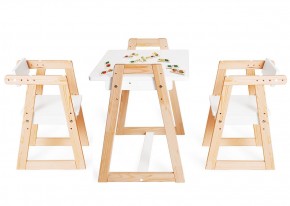Комплект детской мебели стол и  два стула Я САМ "Лофт-Дуо" (Белый) в Южноуральске - yuzhnouralsk.ok-mebel.com | фото