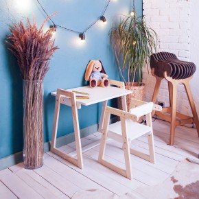 Комплект детской мебели стол и  два стула Я САМ "Лофт-Дуо" (Белый) в Южноуральске - yuzhnouralsk.ok-mebel.com | фото 10
